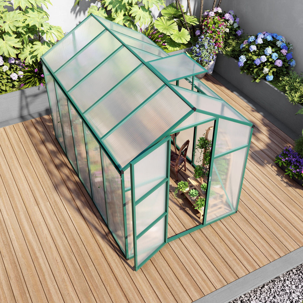 Polycarbonate Walk-In house, Raised Base For Outdoor In All Season