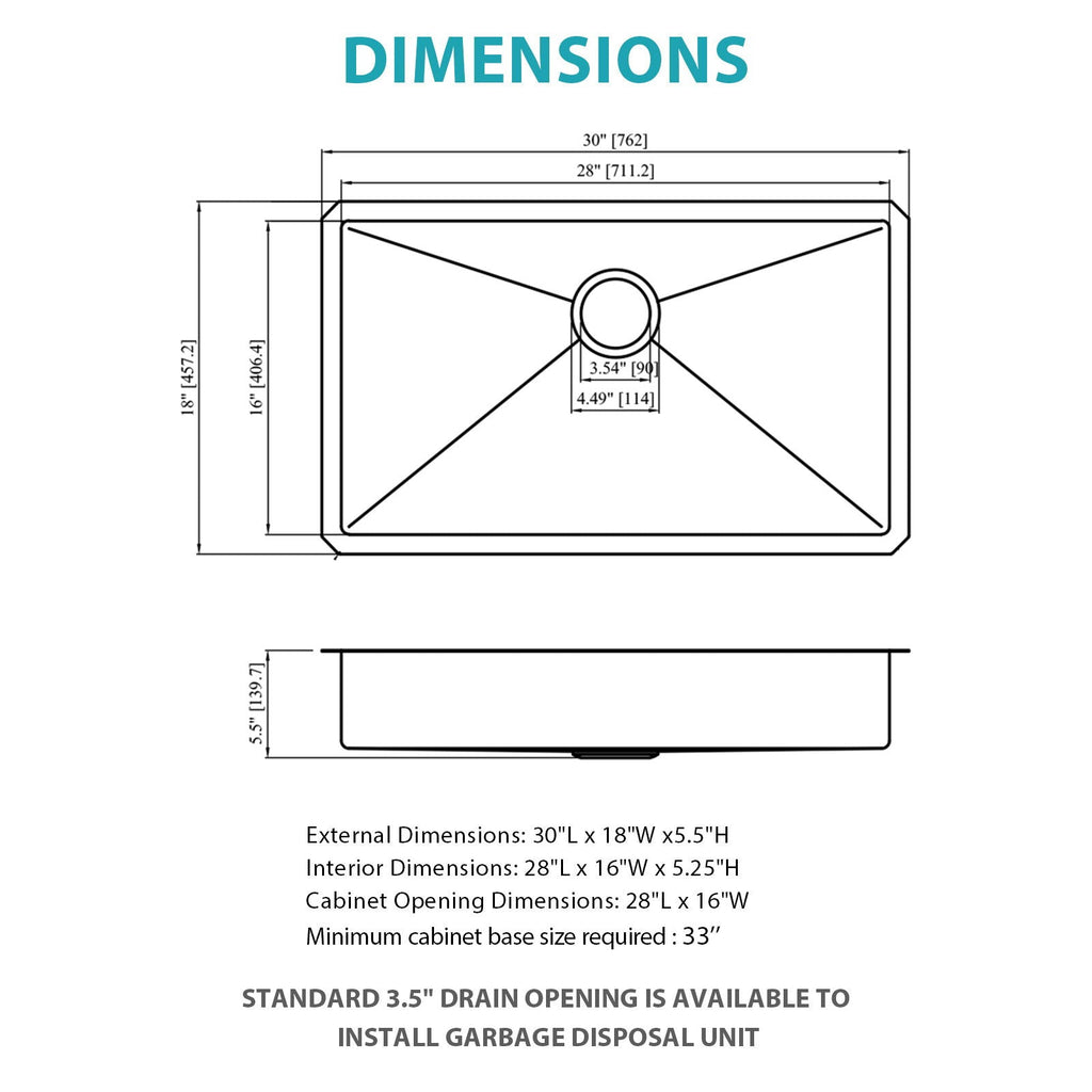 Undermount Sink Low Depth Single Bowl