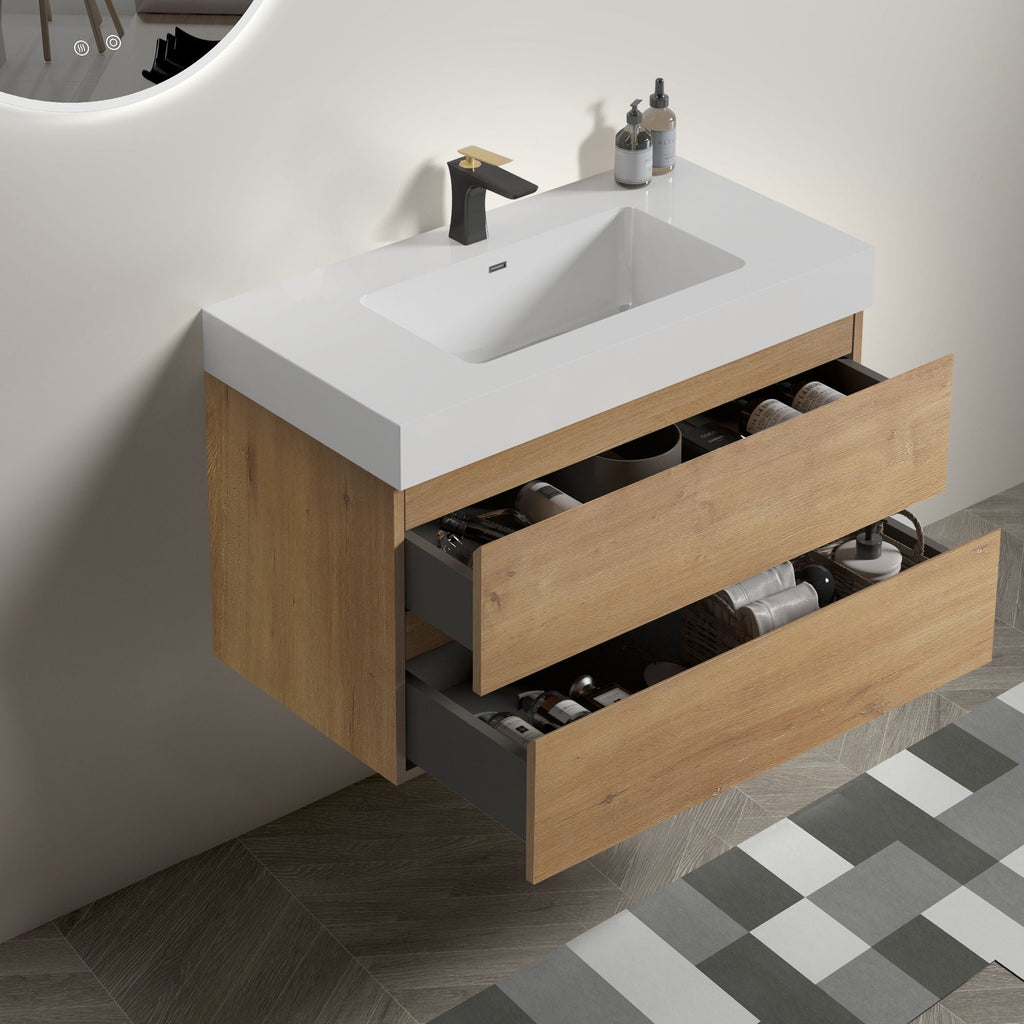 Alice Wall Mounted Bathroom Vanity with Sink