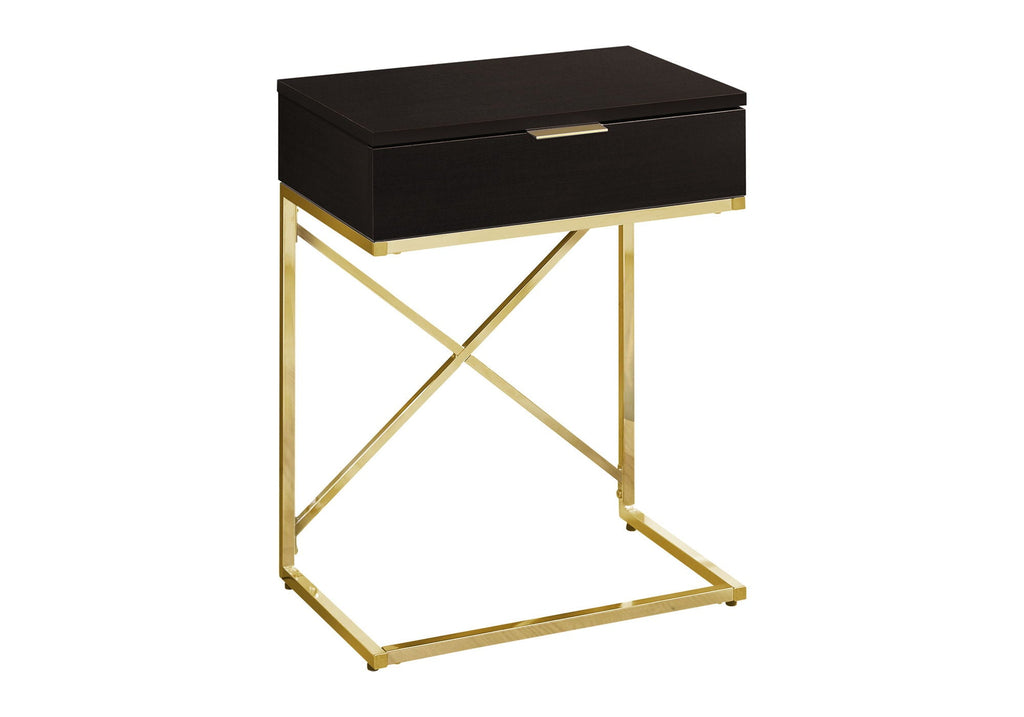 Accent Side Table with Storage Drawer, Spacious Tabletop, Contemporary Design