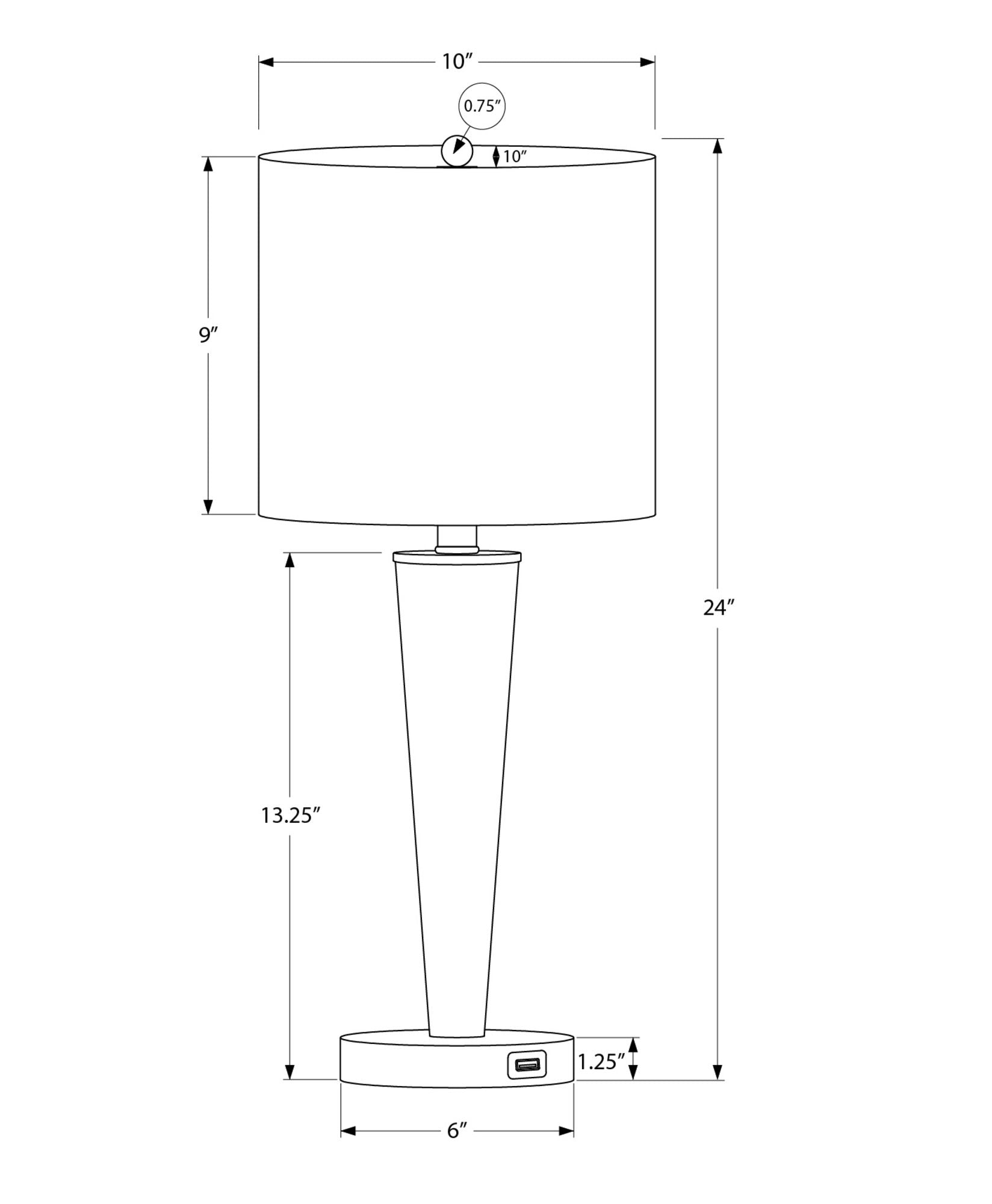 Contemporary Table Lamp Set of 2 with USB Port