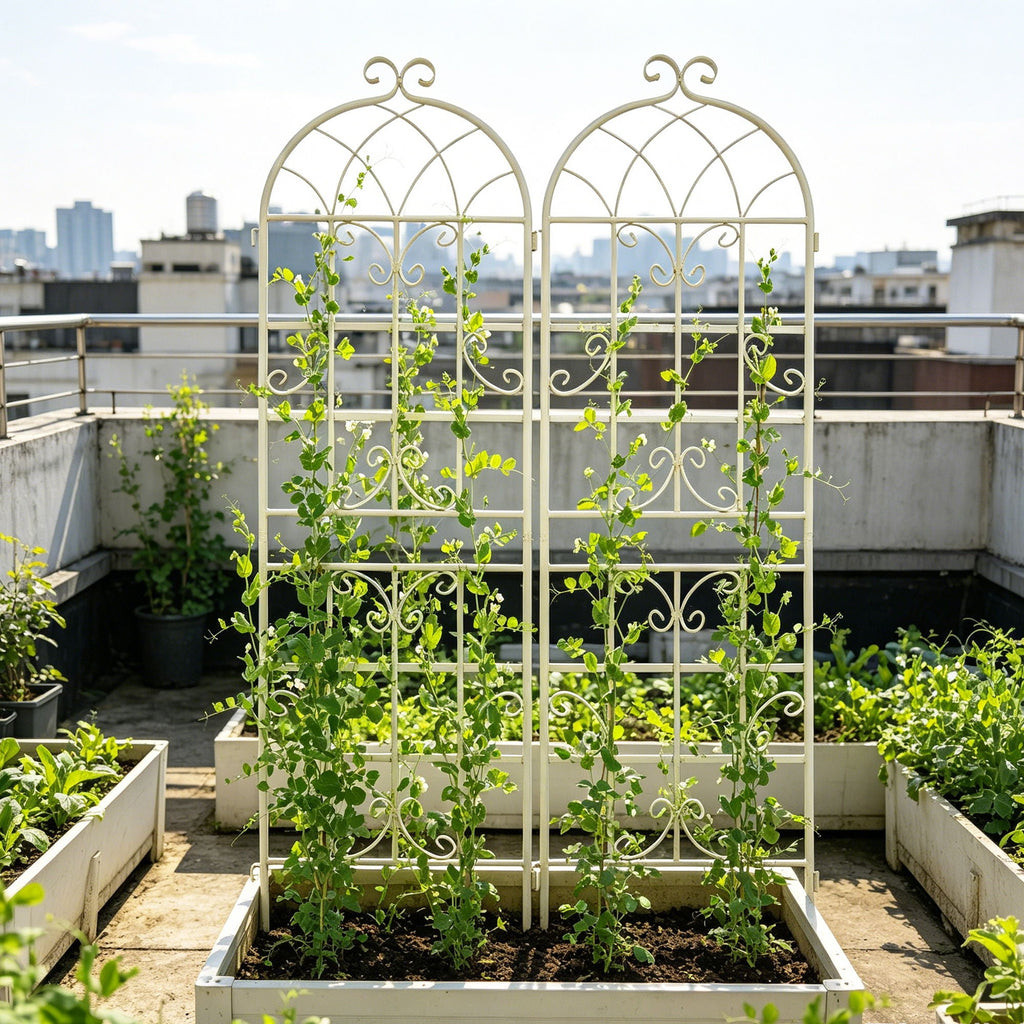 Metal Garden Rustproof Trellis For Climbing Plants Outdoor Flower Support