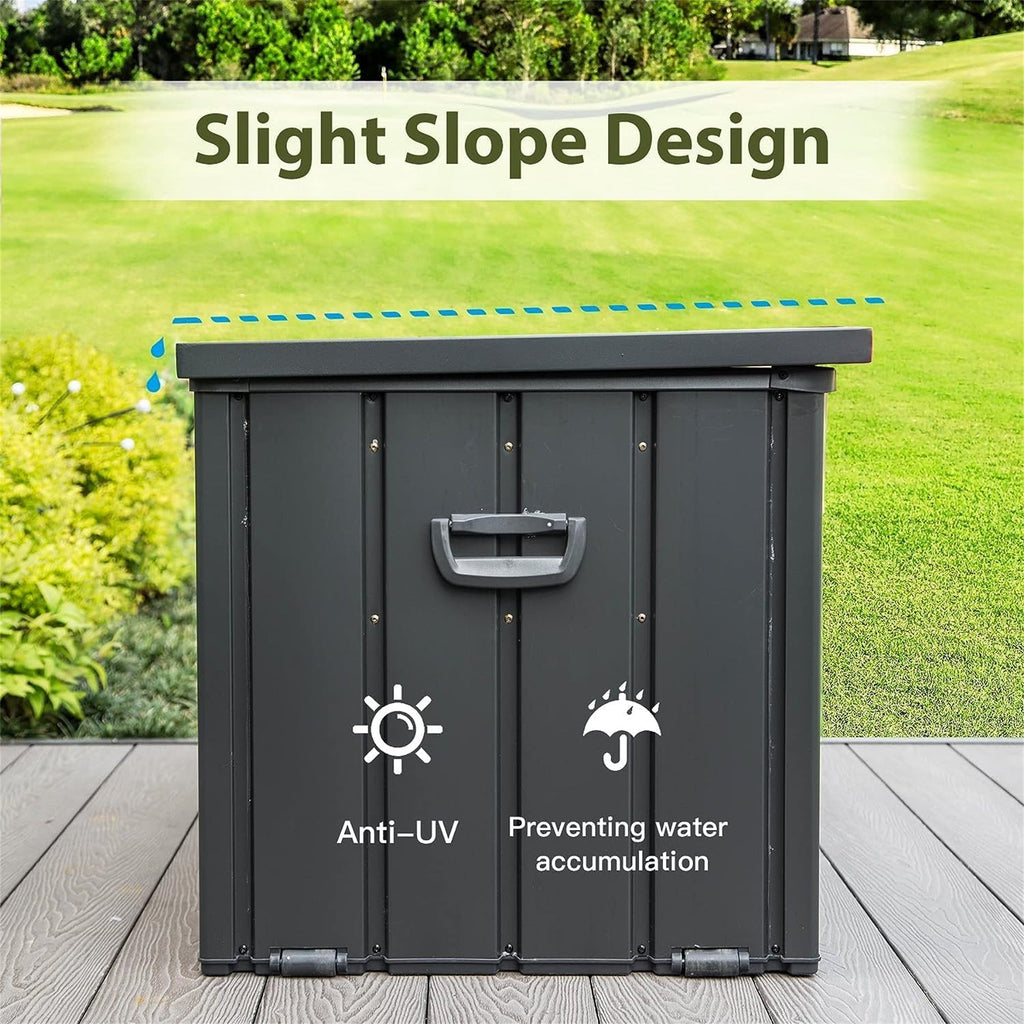 120 Gallon Outdoor Storage Deck Box Waterproof