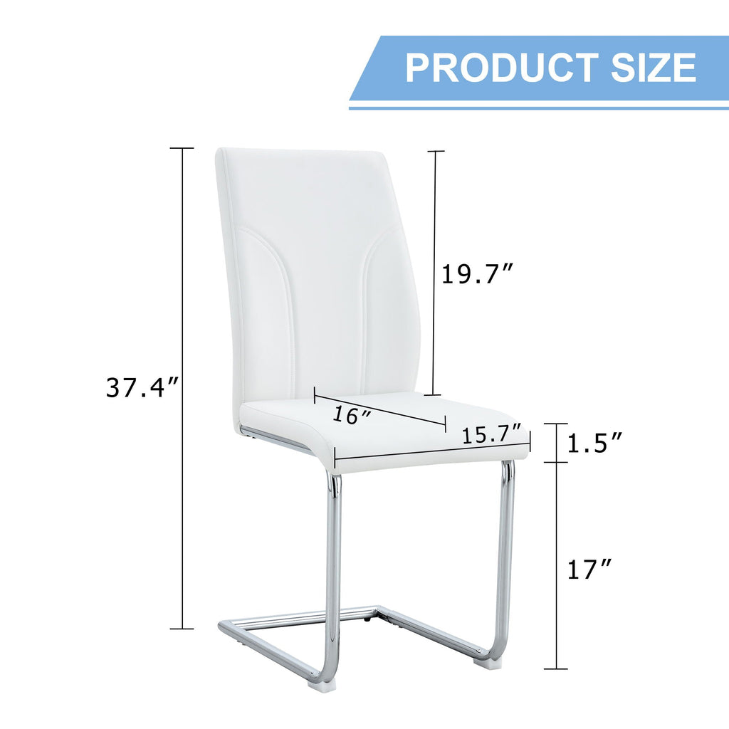 Modern Dining Chairs with High Backrest and Sturdy Legs