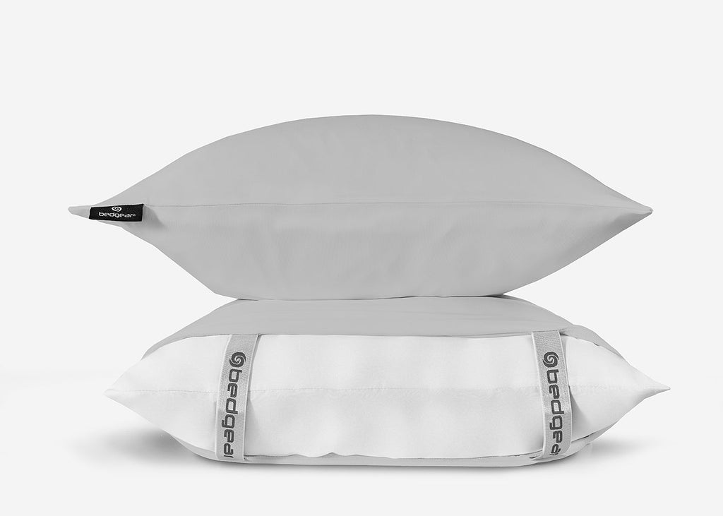 BedGear Ver-Tex Pillowcase 2pc Set, Light Grey, Queen