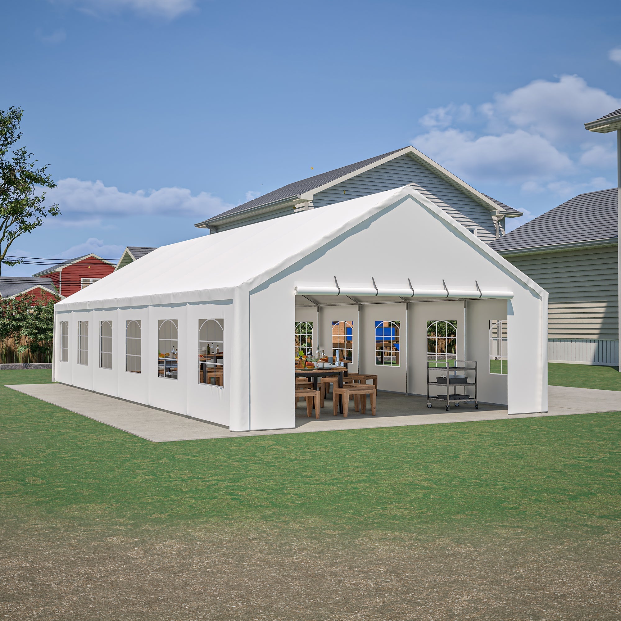 20x40FT Party Tent Heavy Duty, Large Wedding Event Shelters