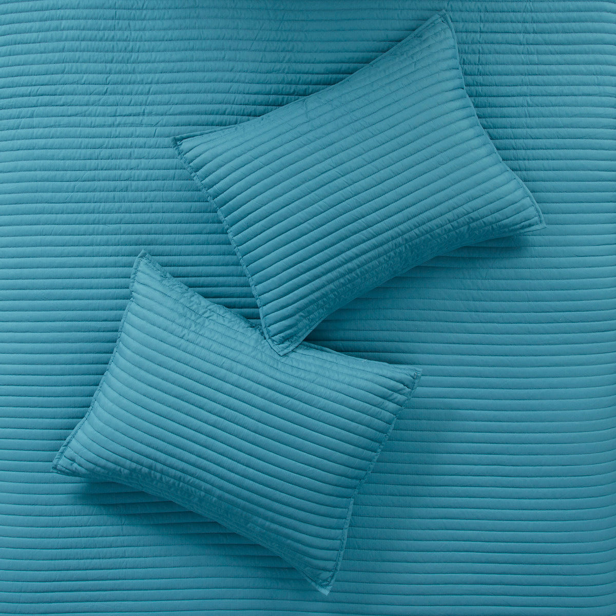 8 Piece Printed Seersucker Comforter and Quilt Set Collection Aqua King/Cal King