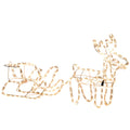 Outsunny 35' LED Reindeer Sleigh Outdoor Christmas Decoration