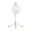 Eileen Contemporary Task Lamp in Gold Metal and White Shade