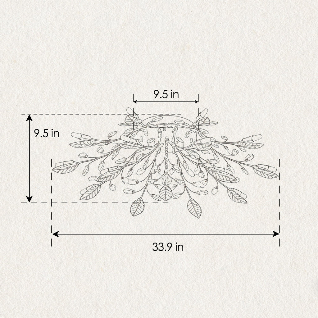 15-Light Chandelier Crystal Ceiling Lamp