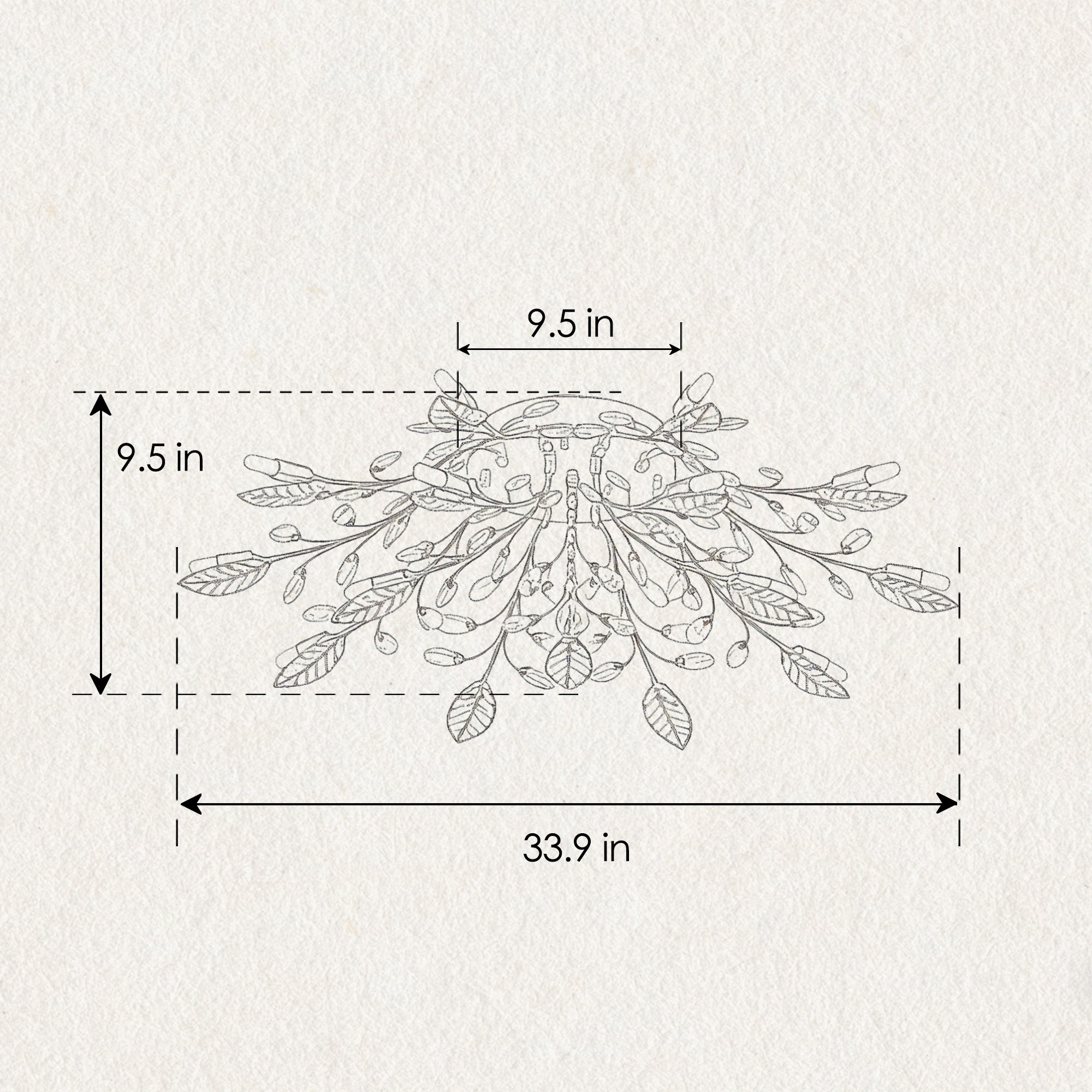 15-Light Chandelier Crystal Ceiling Lamp