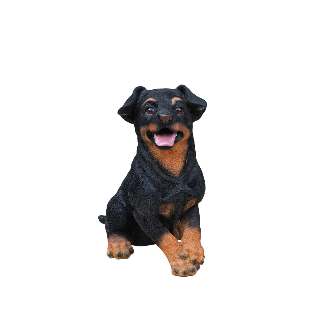 Puppy Dog Solar Planter Outdoor Statue