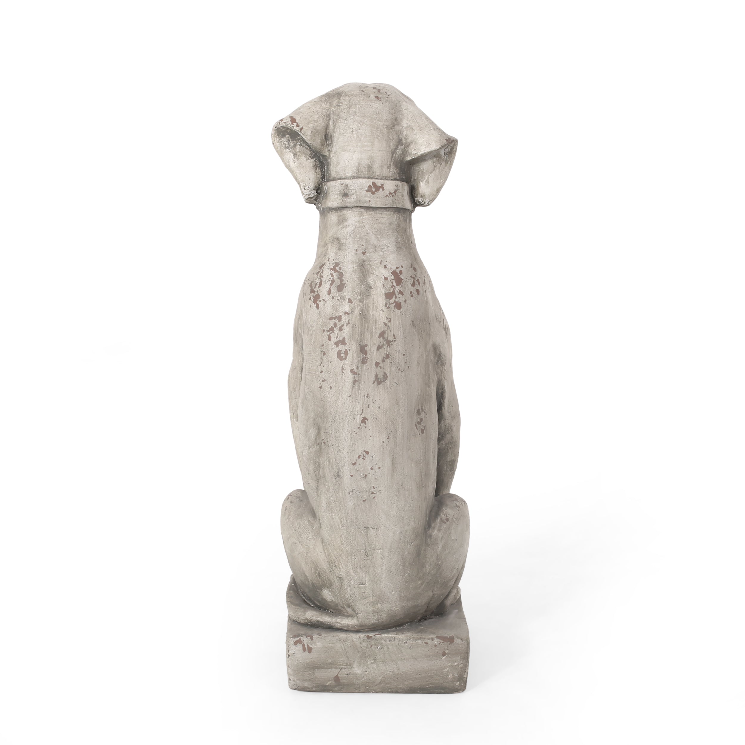MGO Outdoor Dog Statue, Antique White