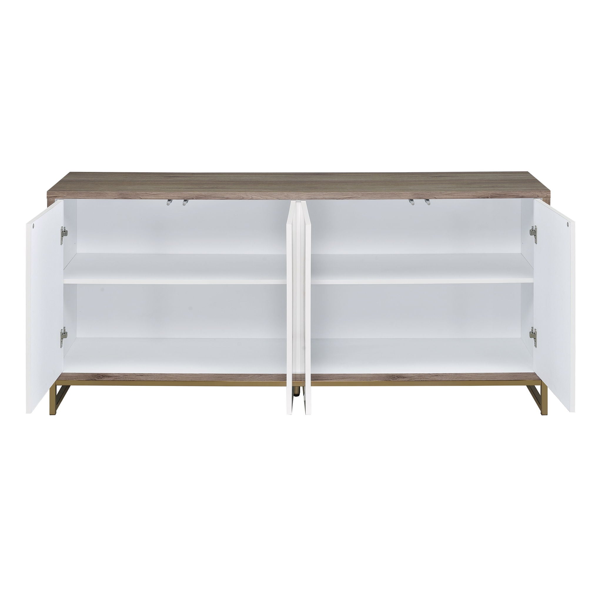 Paavan Console Cabinet - White / Champagne