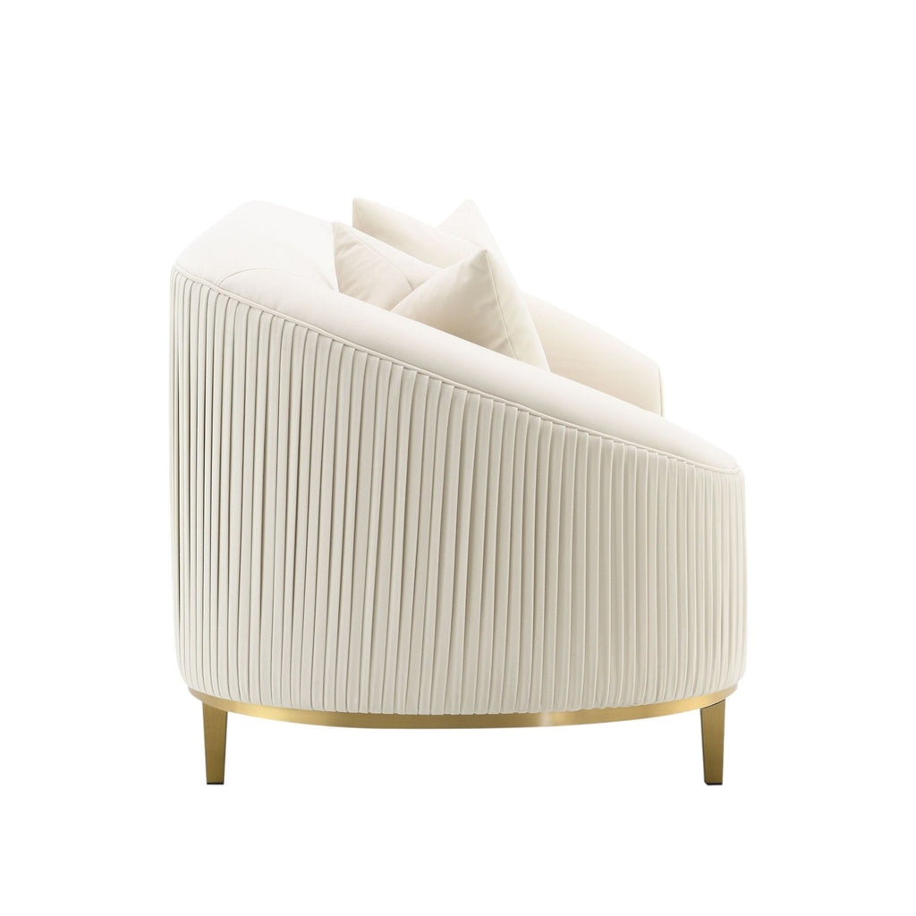 Martina - Loveseat With 2 Pillows - Ivory