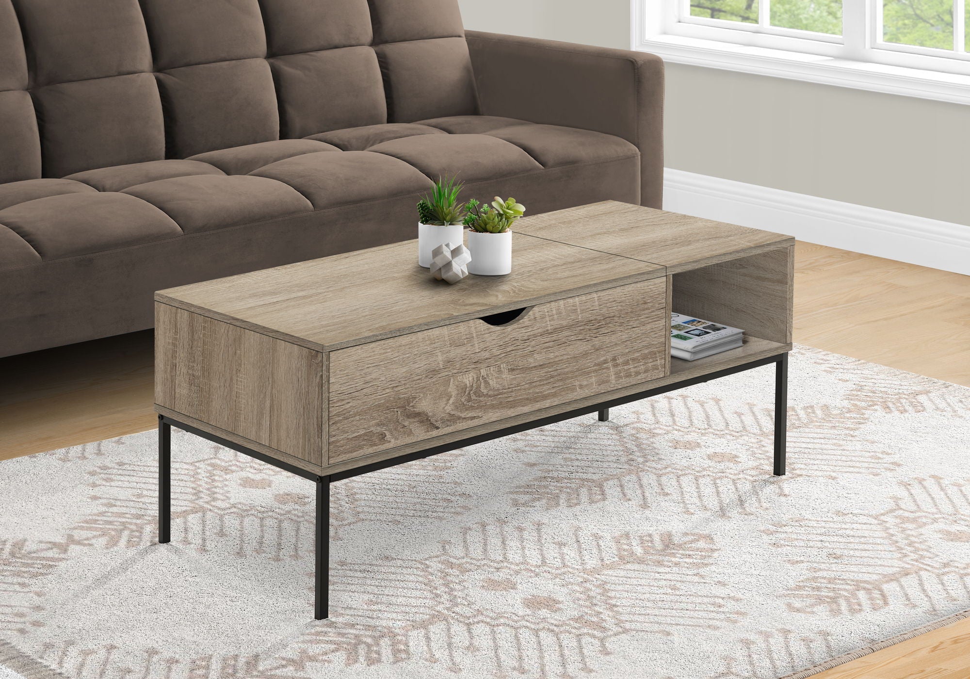 8th Street Rectangular Lift-Top Coffee Table