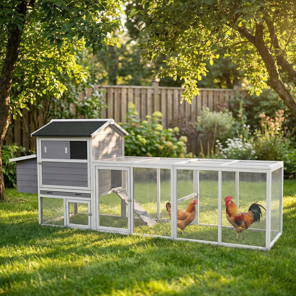 Chicken Coop With Run And Nesting Box