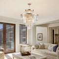 Golden Luxury Crystal Chandelier 23.6 Inch