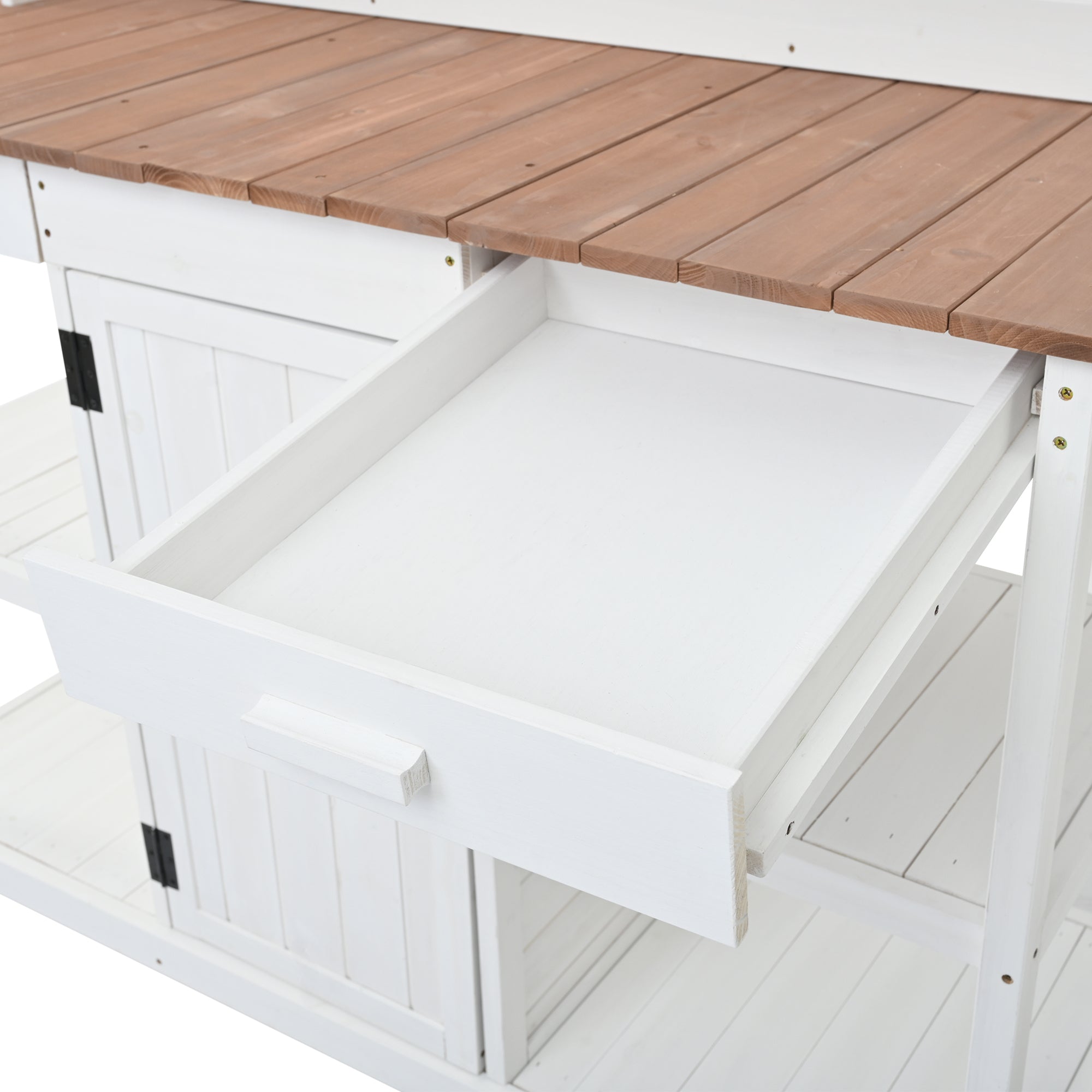 Topmax 66" Large Outdoor Farmhouse Wooden Potting Bench Table