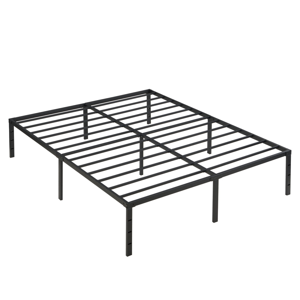 Queen Size Platform Bed with Quiet Support - Black