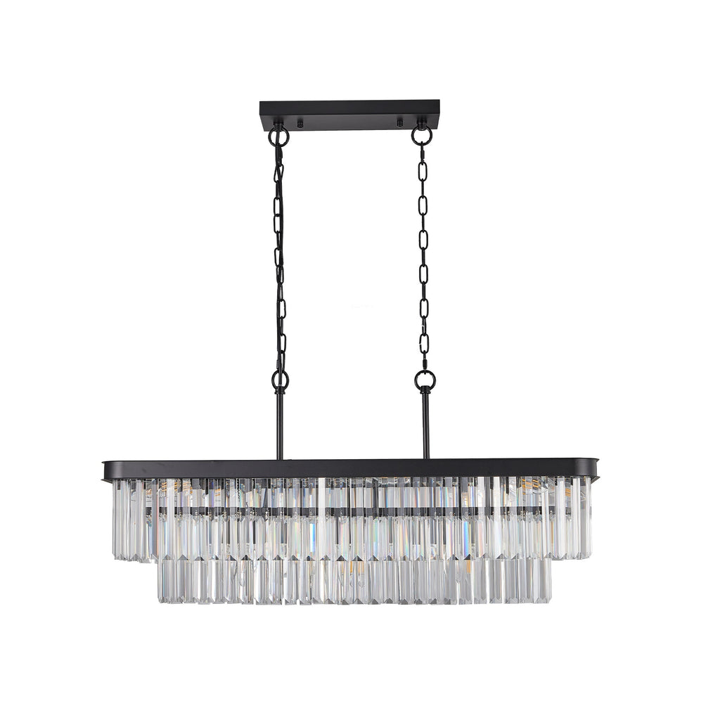 Rectangular Crystal Chandelier Adjustable