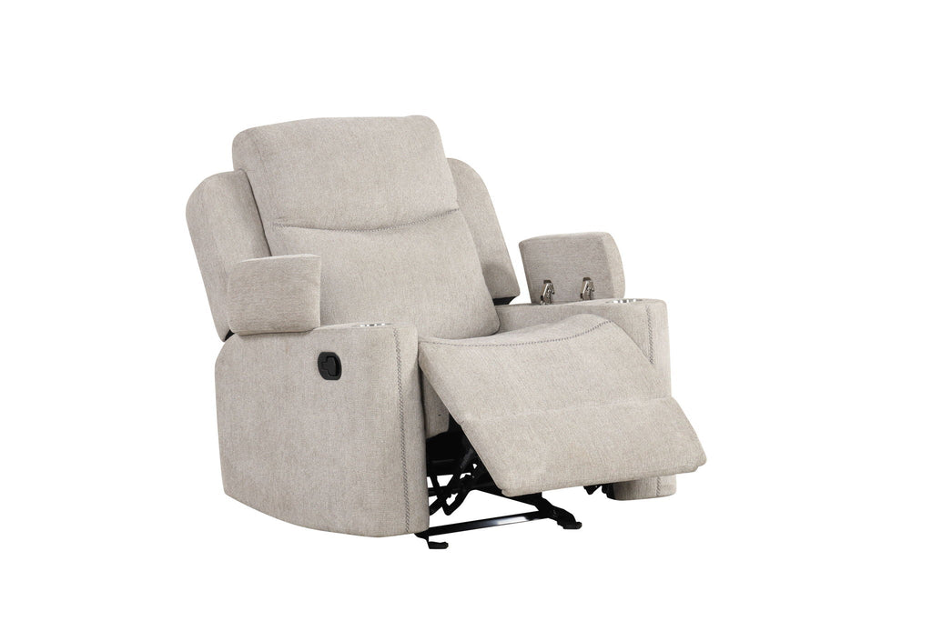 Galya Motion Glider Recliner - Light Gray