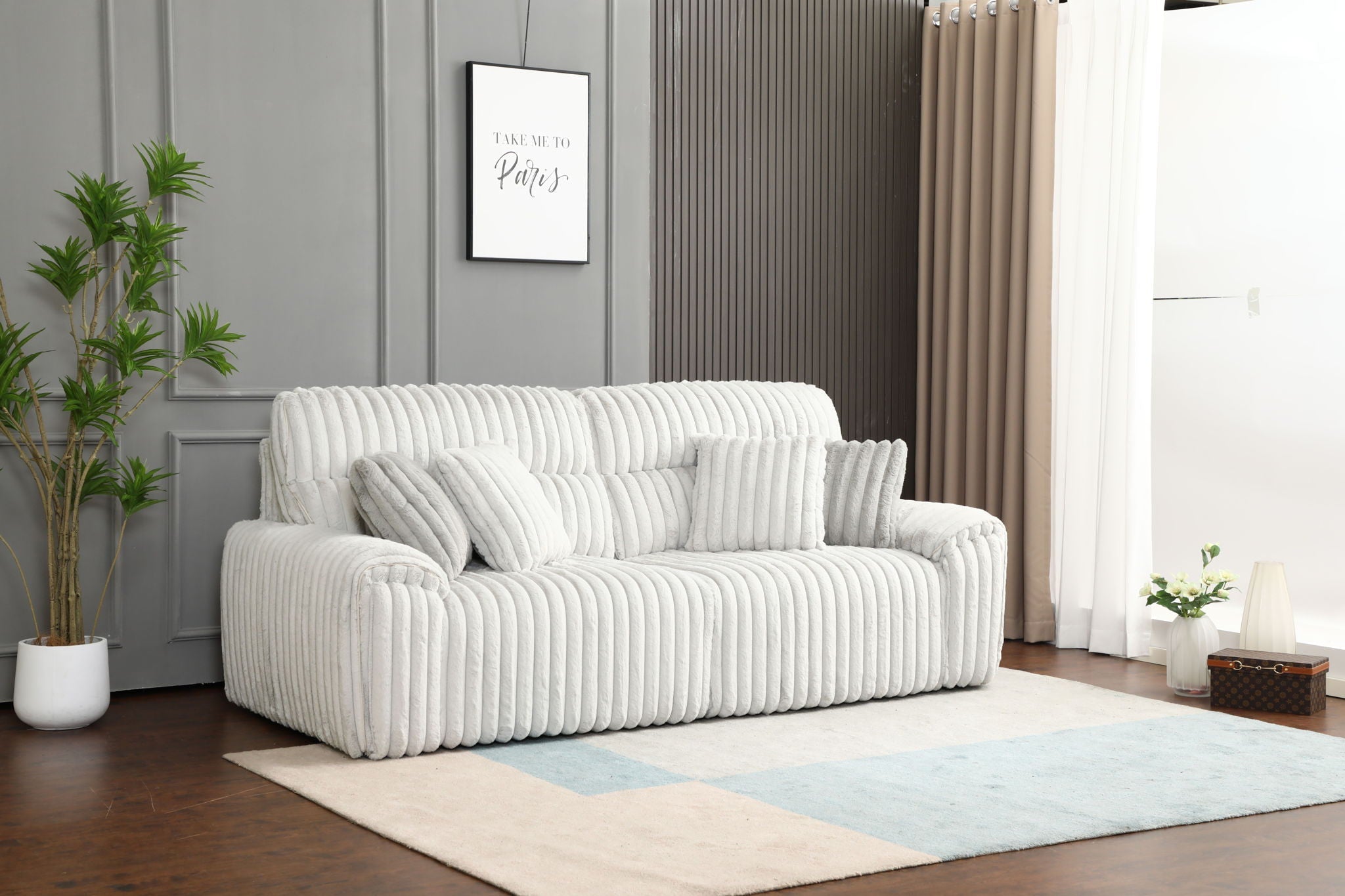 Jaya Power Motion Sofa with Sleeper & USB Port - Mondo Gray