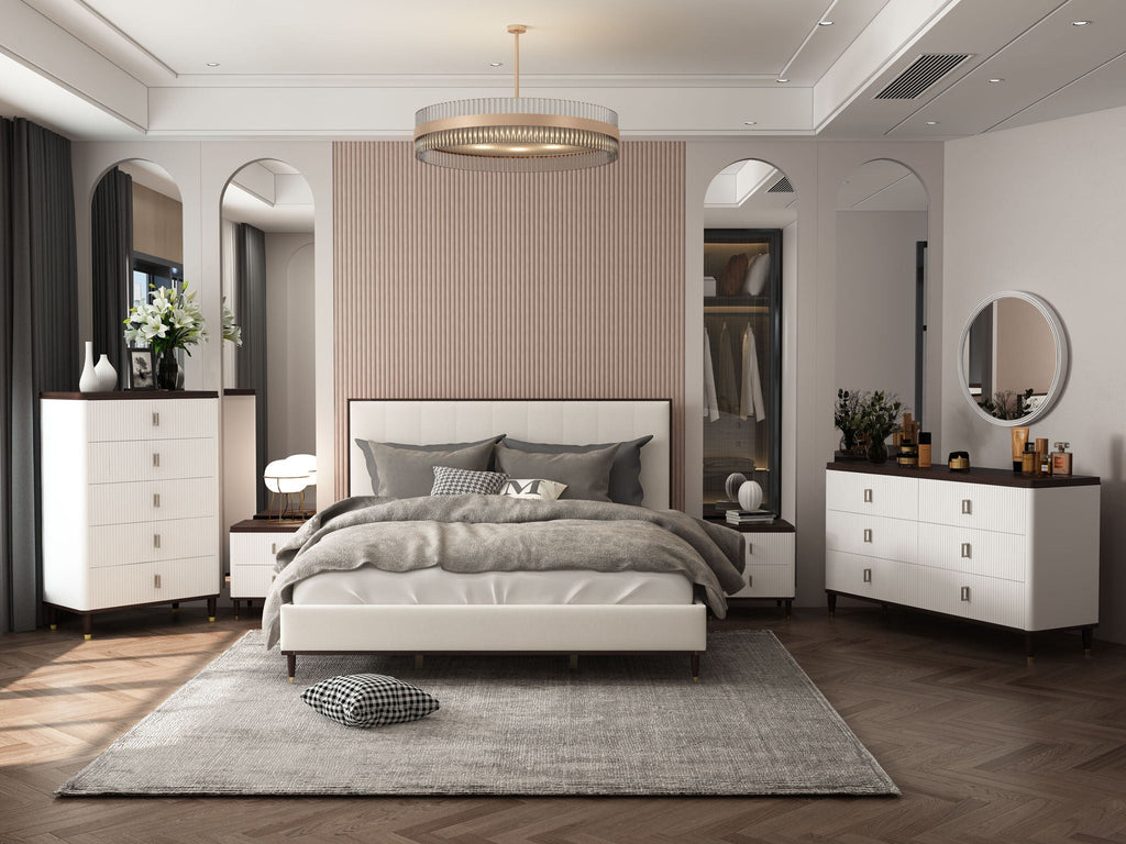 Carena - 5 Piece Bedroom Set (Eastern King Bed, Dresser, Chest, Mirror, Nightstand)