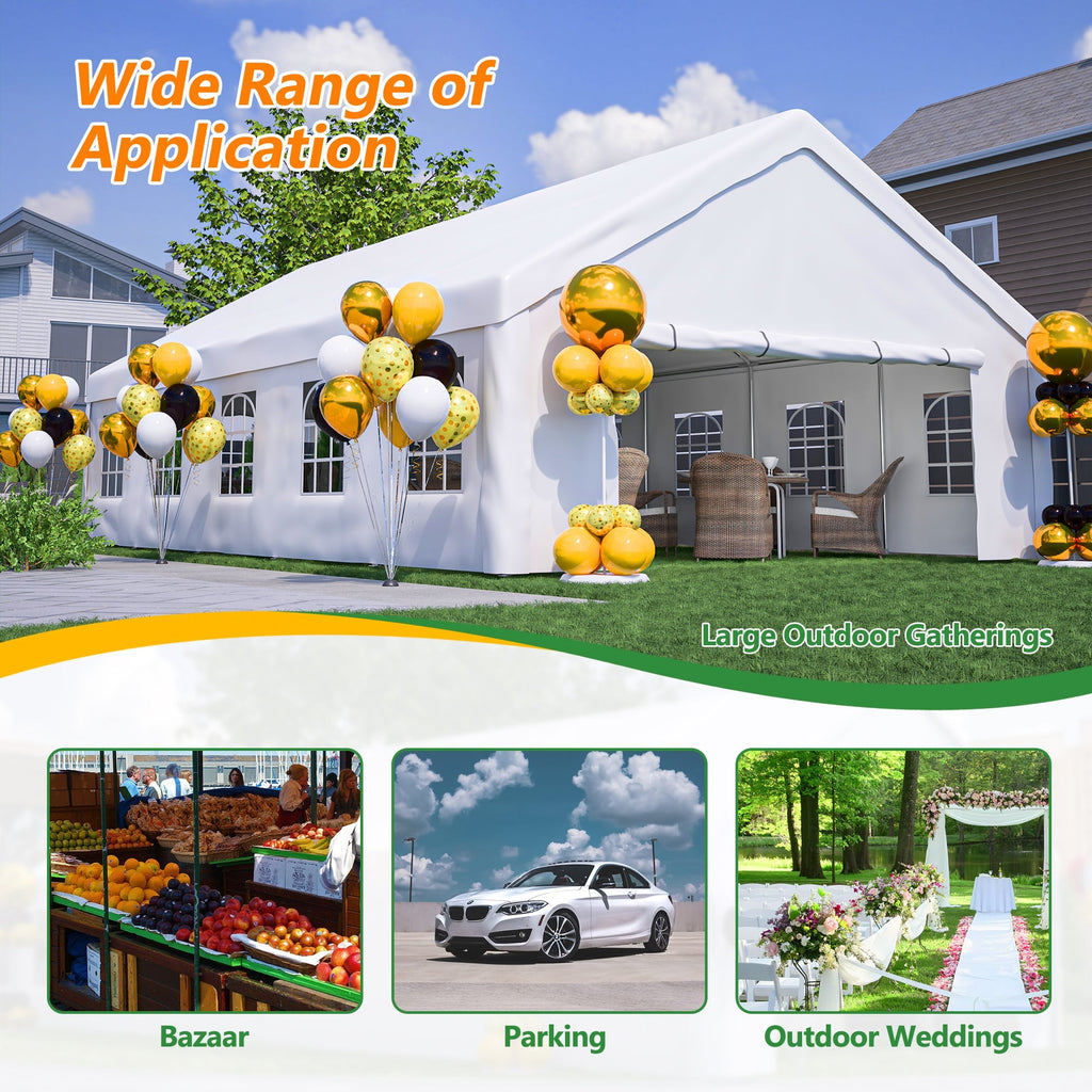 20x32 FT Party Tent with Removable Sidewalls & Storage Bags