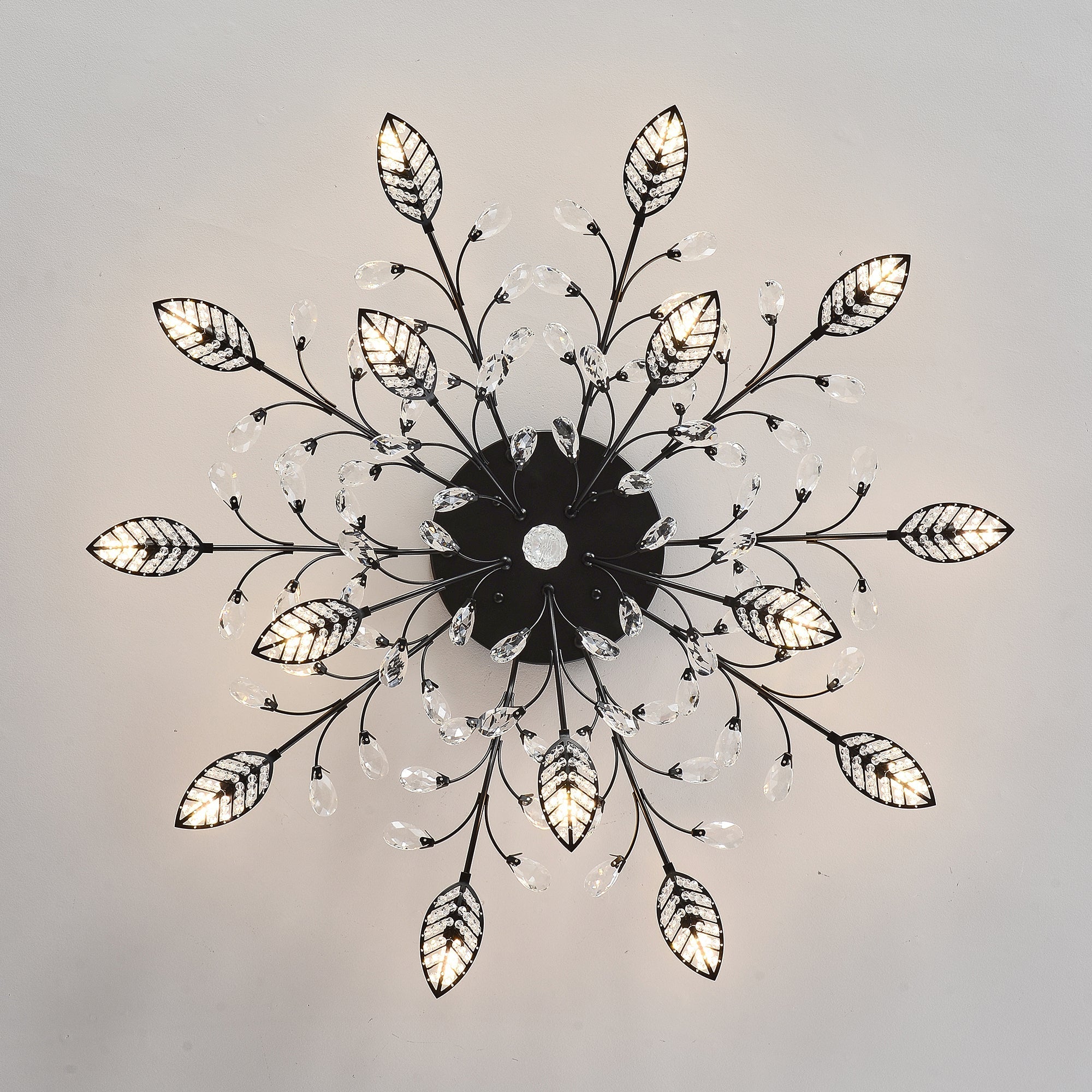 15-Light Chandelier Crystal Ceiling Lamp