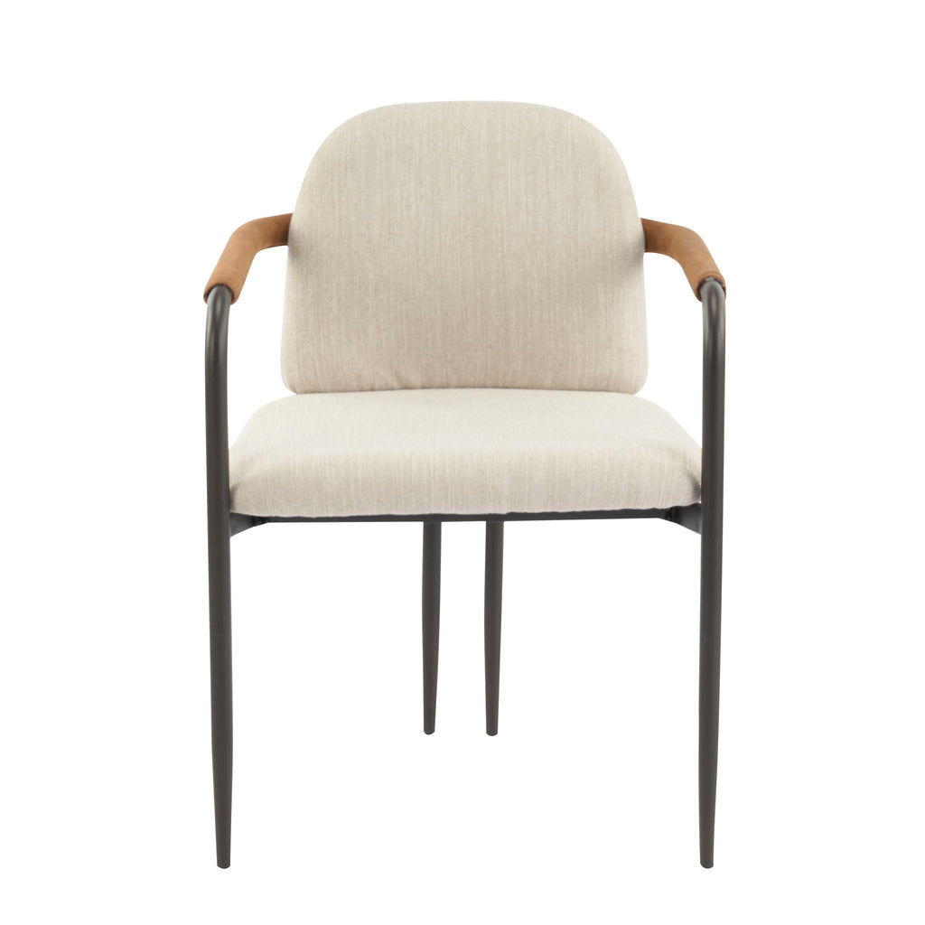 Modern Dining Chair Set With Durable Iron Frame and Comfortable Fabric Upholstery