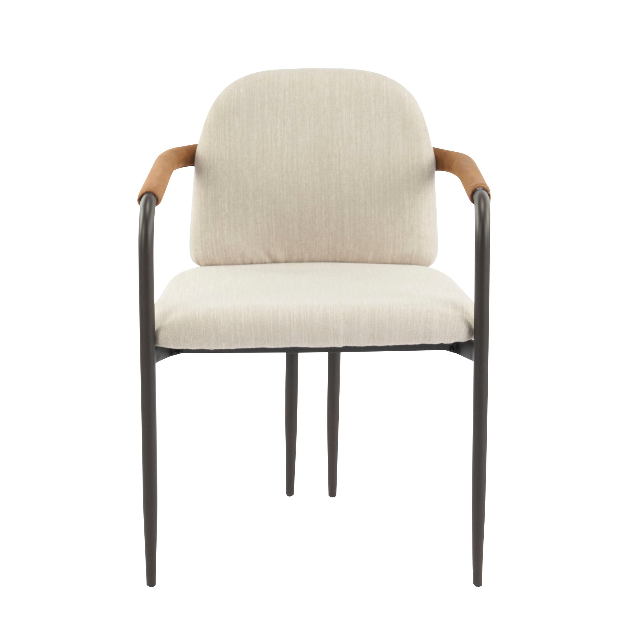 Modern Dining Chair Set With Durable Iron Frame and Comfortable Fabric Upholstery