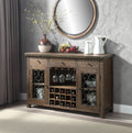 Raphaela Server With Cup Holder & Wine Rack - Cherry