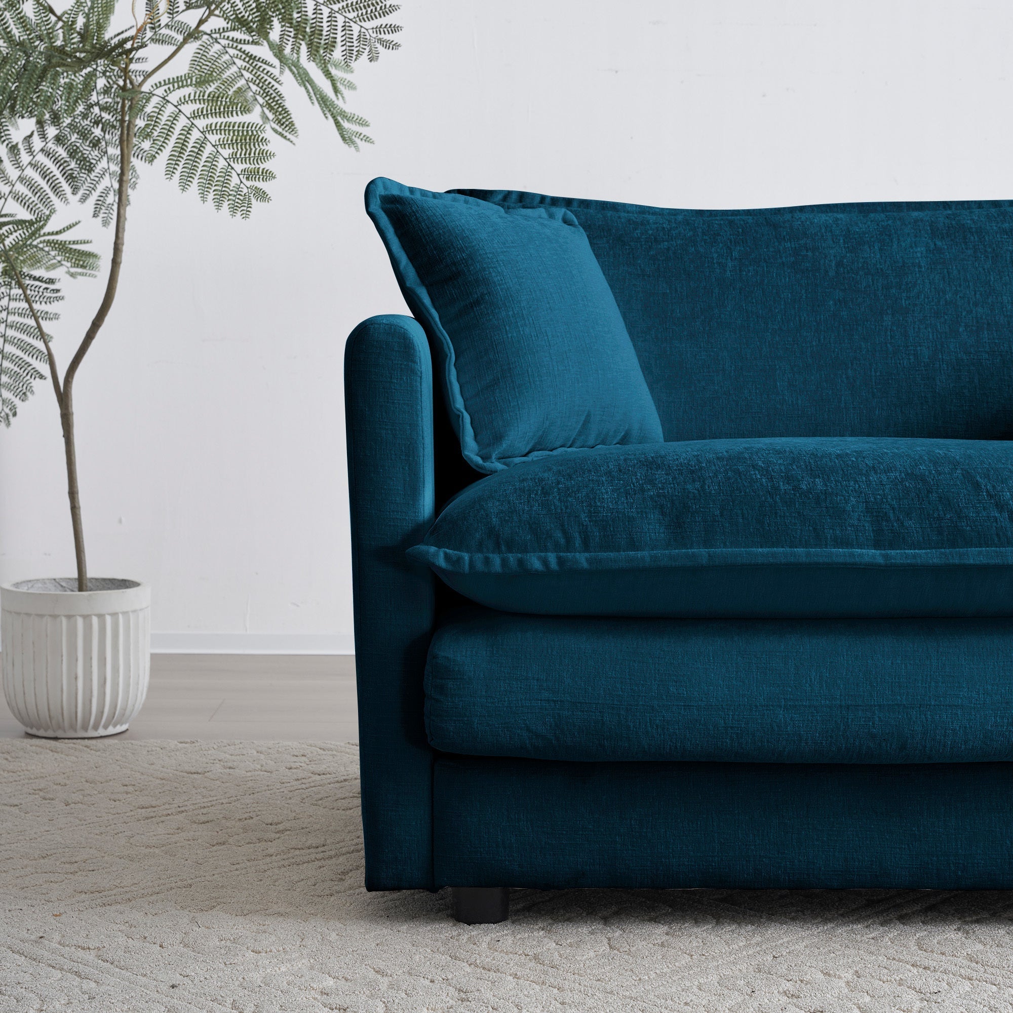 Modern Fabric Loveseat Sofa Couch for Living Room