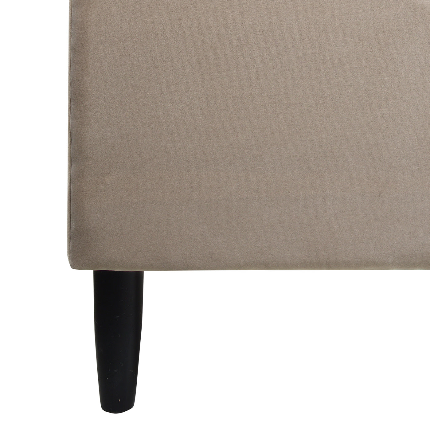 Aspen Vertical Tufted Headboard Platform Bed Set, King, Mink Beige Performance Velvet