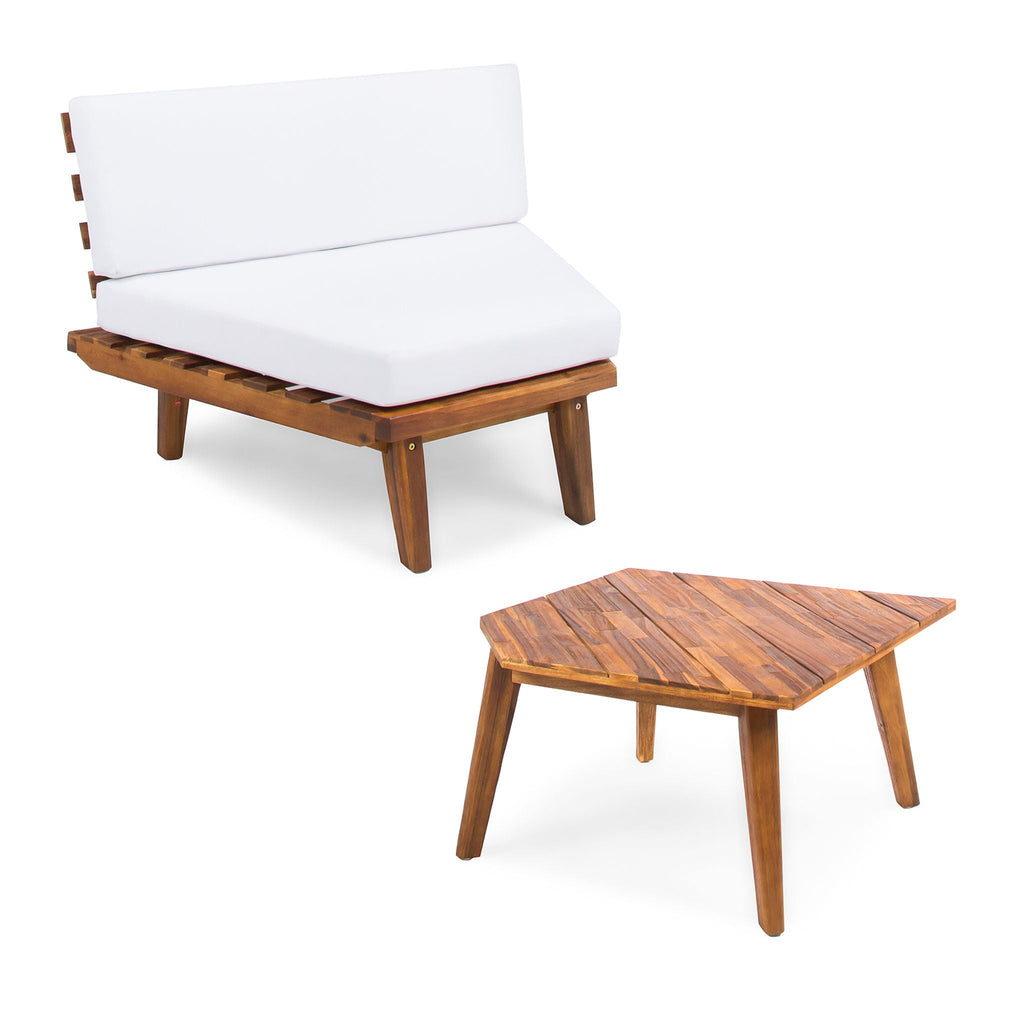 Hillcrest 2 Piece Outdoor Set Sofa Corner and Table
