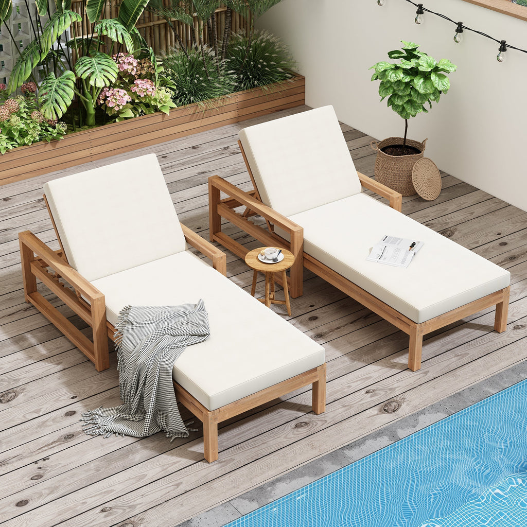 TREXM Outdoor Lounge Chairs Set of 2