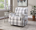 Patli Glider Chair With Swivel - Gray / White