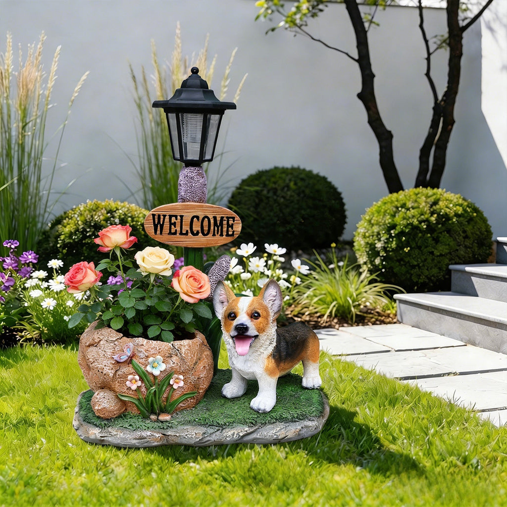 Corgi Dog Planter Garden Decor