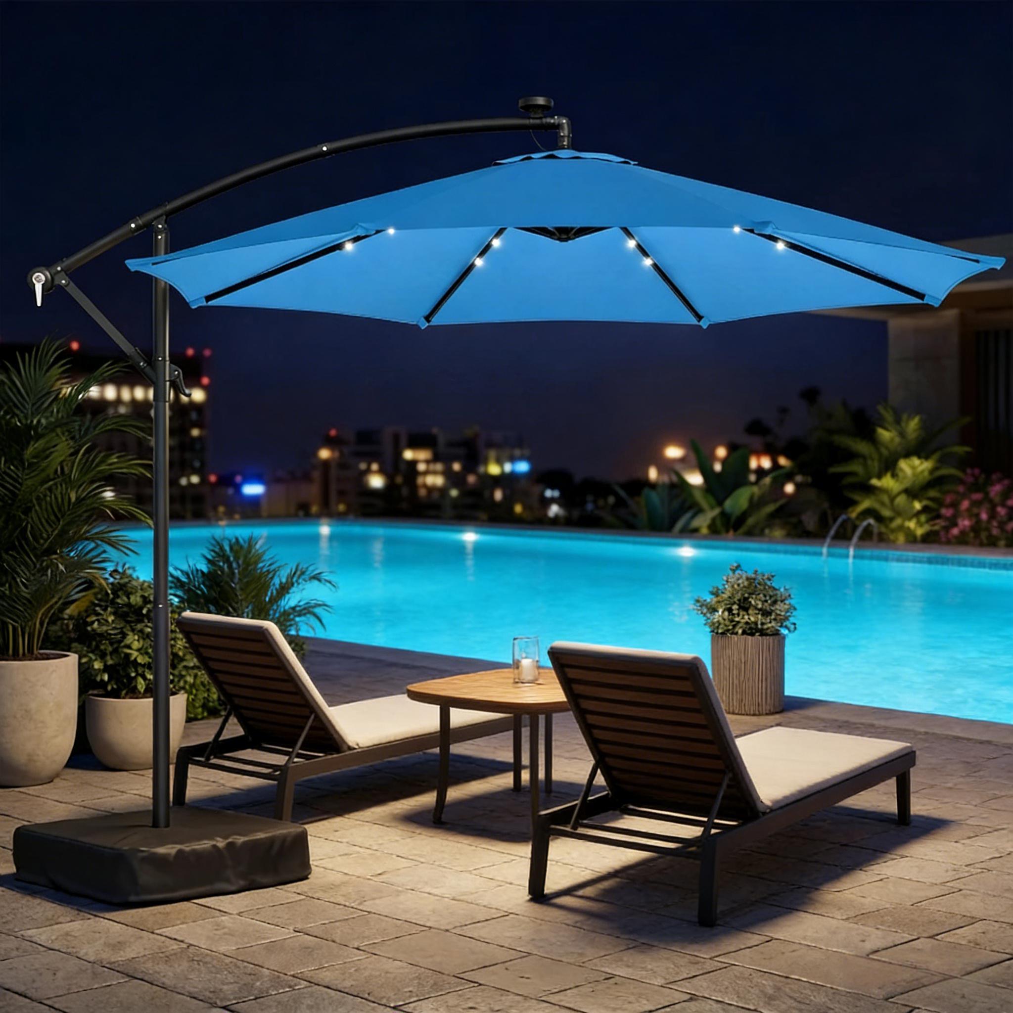 Stylish Pool Umbrella, Outdoor Cantilever Patio Umbrella