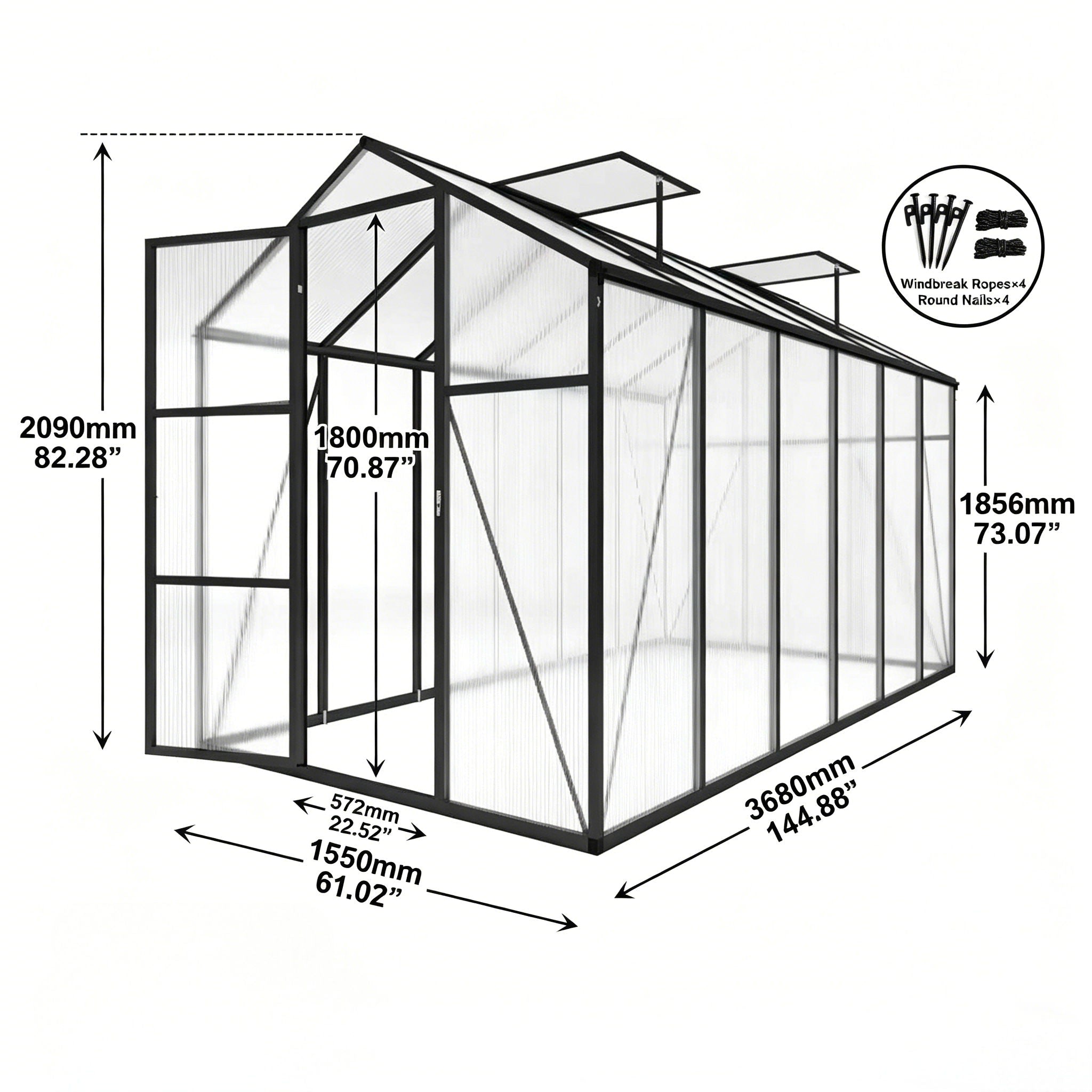 Gain Height Windproof house With Raised Base