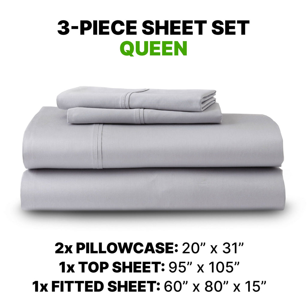Sheet Set Luxurious Supima Cotton & TENCEL Blend with GhostGrip Bands