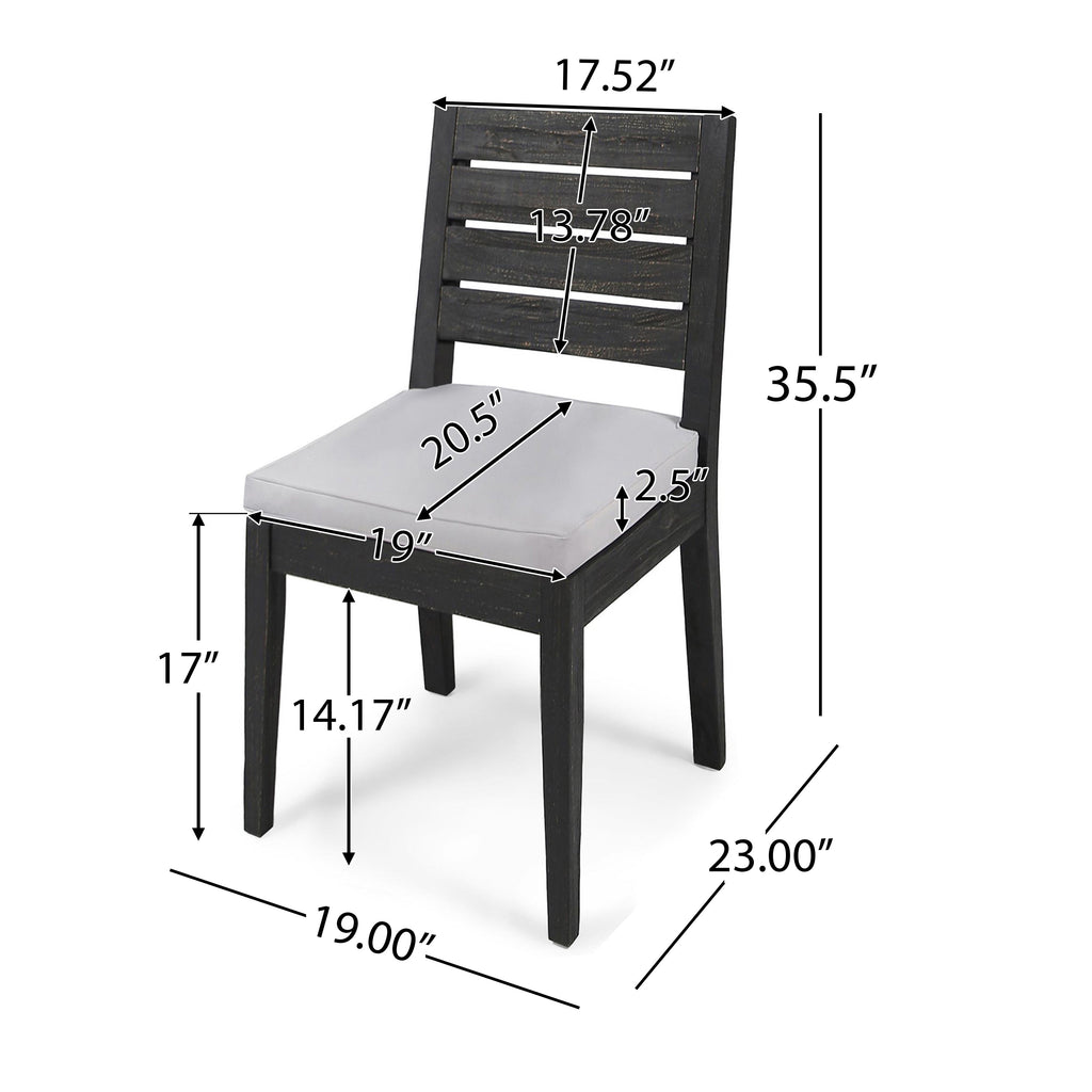 7-Piece Outdoor Dining Set with Extendable Acacia Wood Table