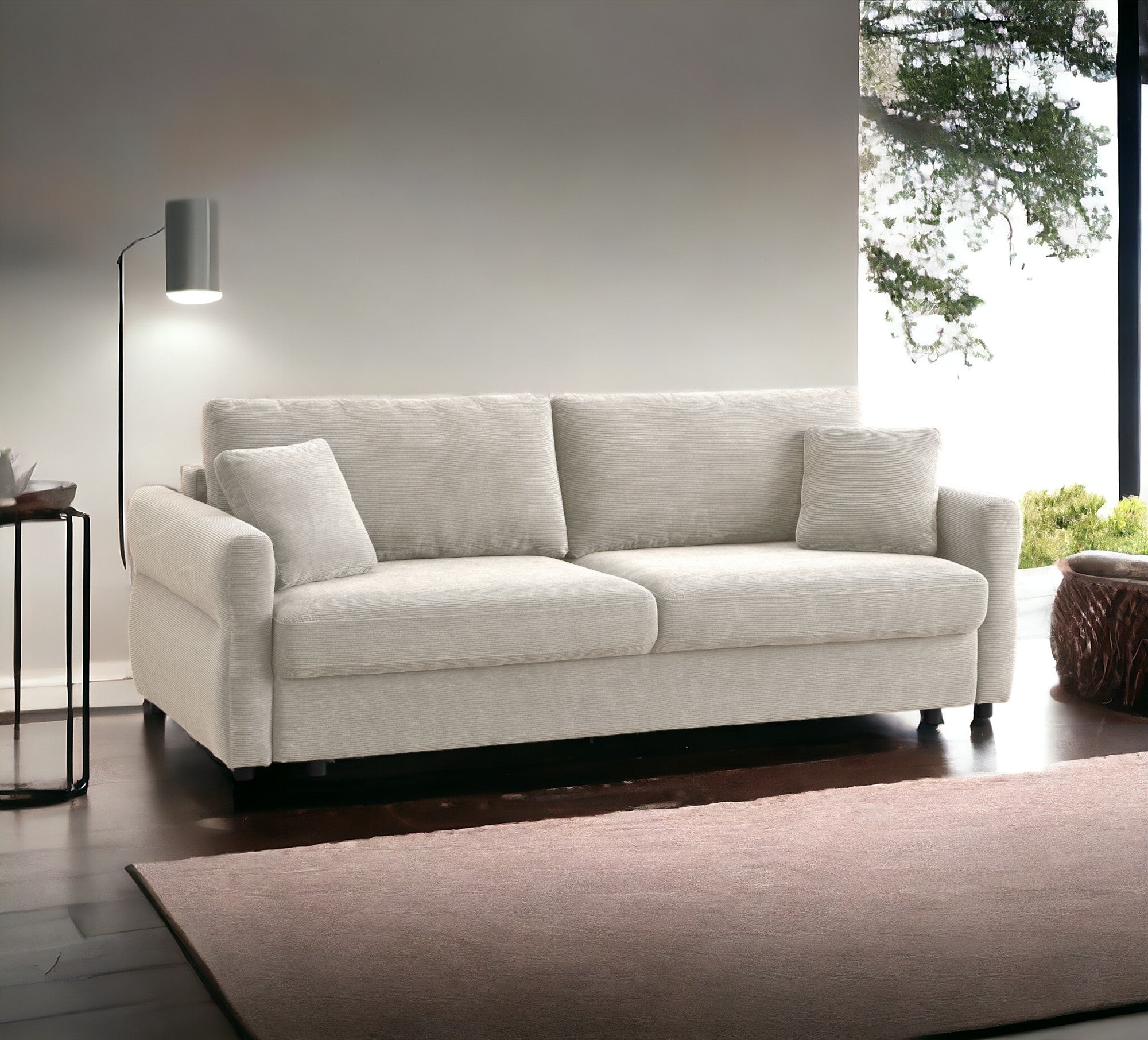 Haran Fabric Pull-Out Sleeper with Storage