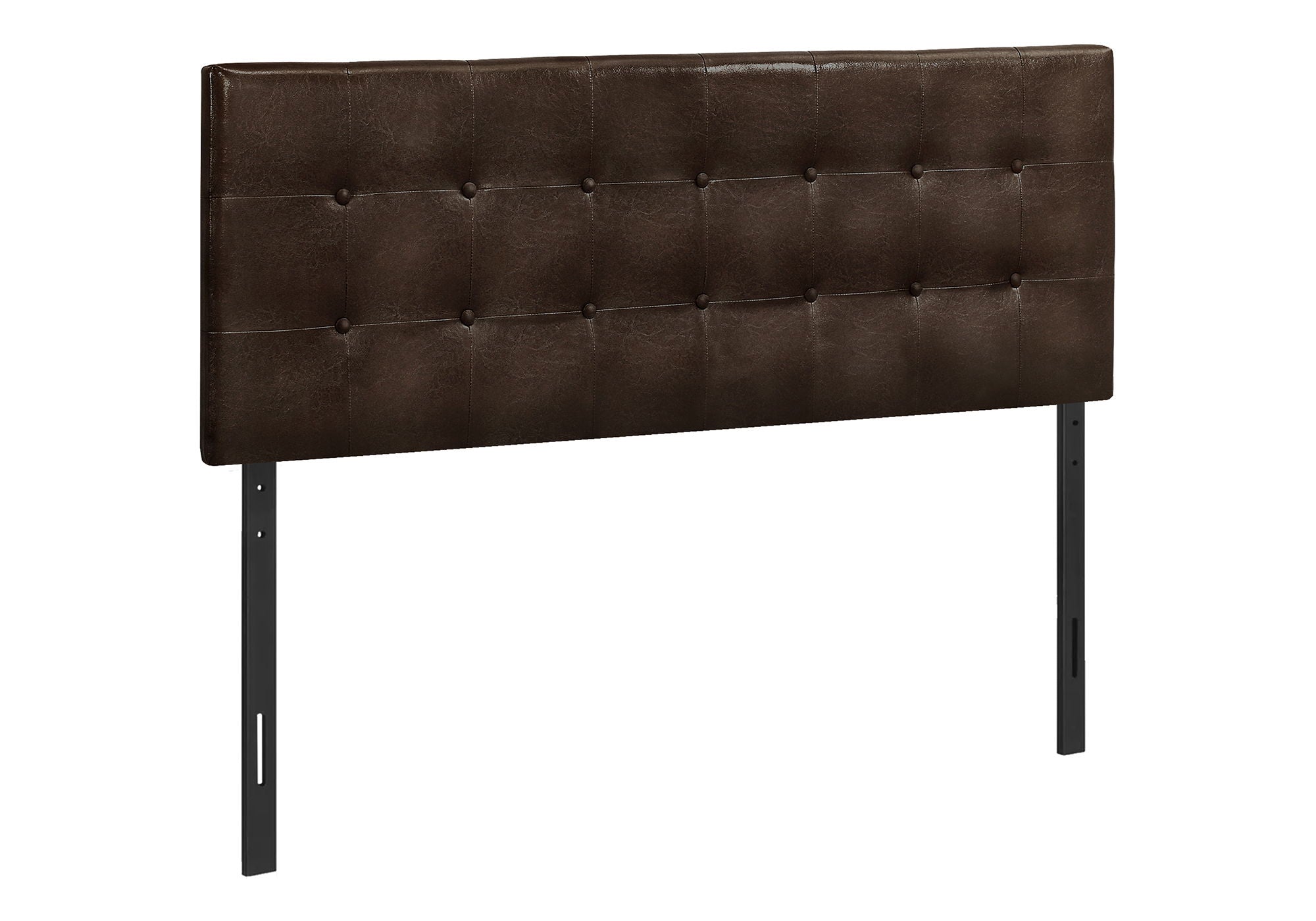 Queen Size Upholstered Bed Headboard - Transitional Brown
