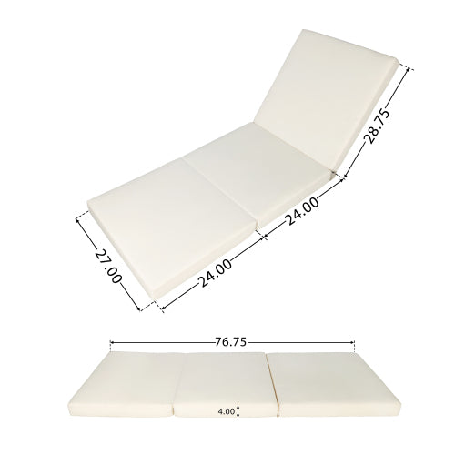 Lounge Chaise Set, Acacia Solid Wood with Cream Lounge Cushion