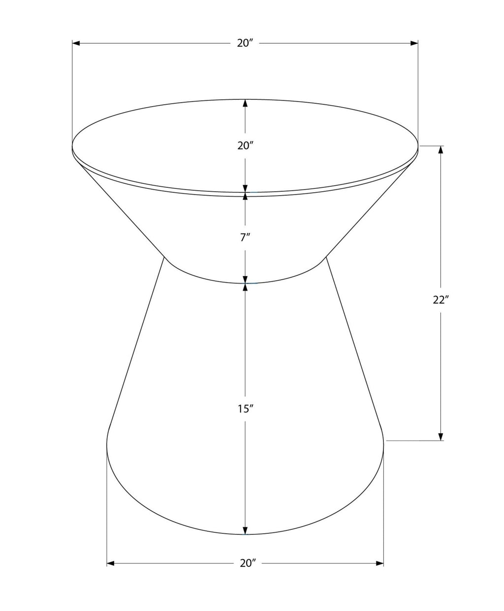 Drum Accent Side Table, Contemporary & Modern Elegant Design