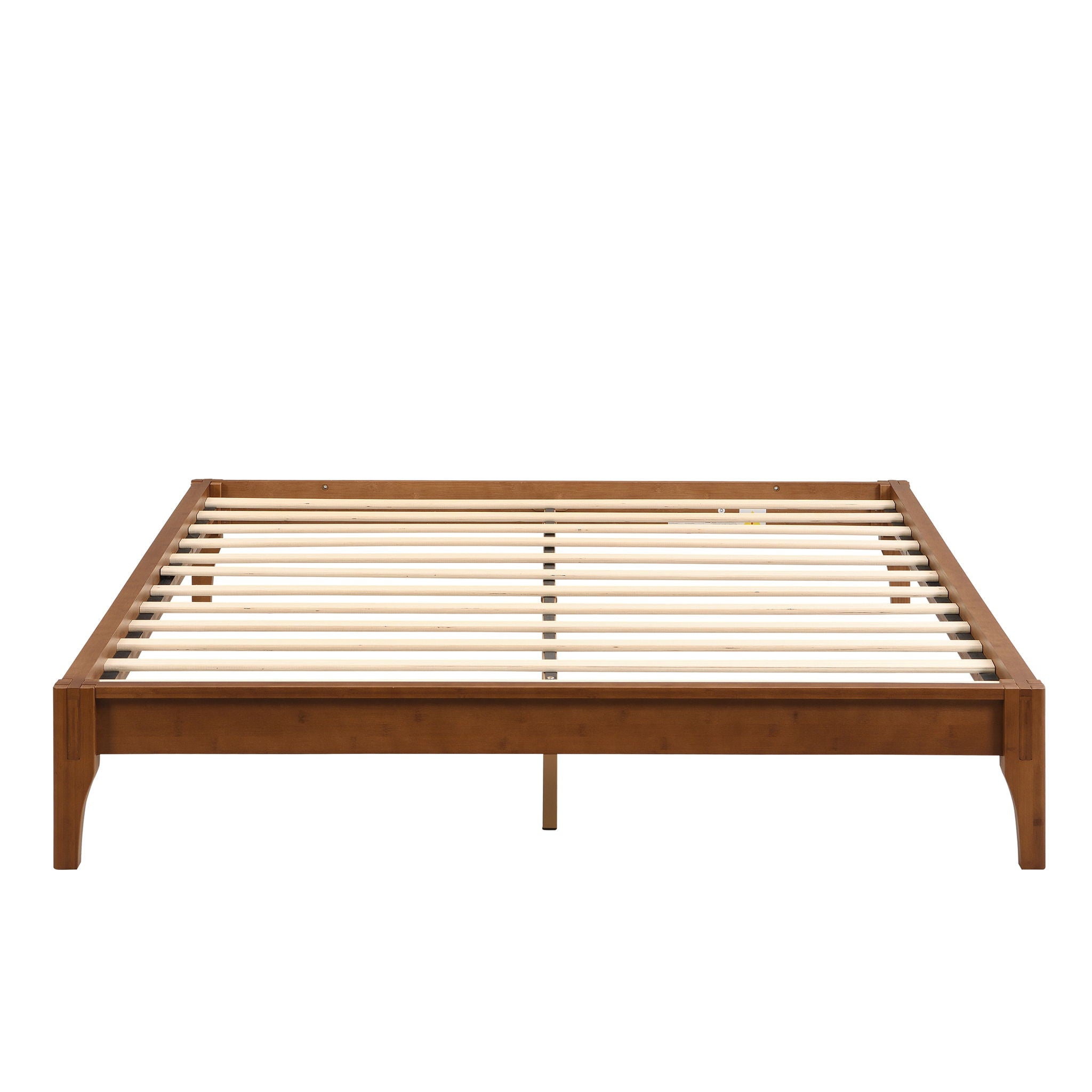 Solid Dry Bamboo Platform Bed Frame, With Slat Support