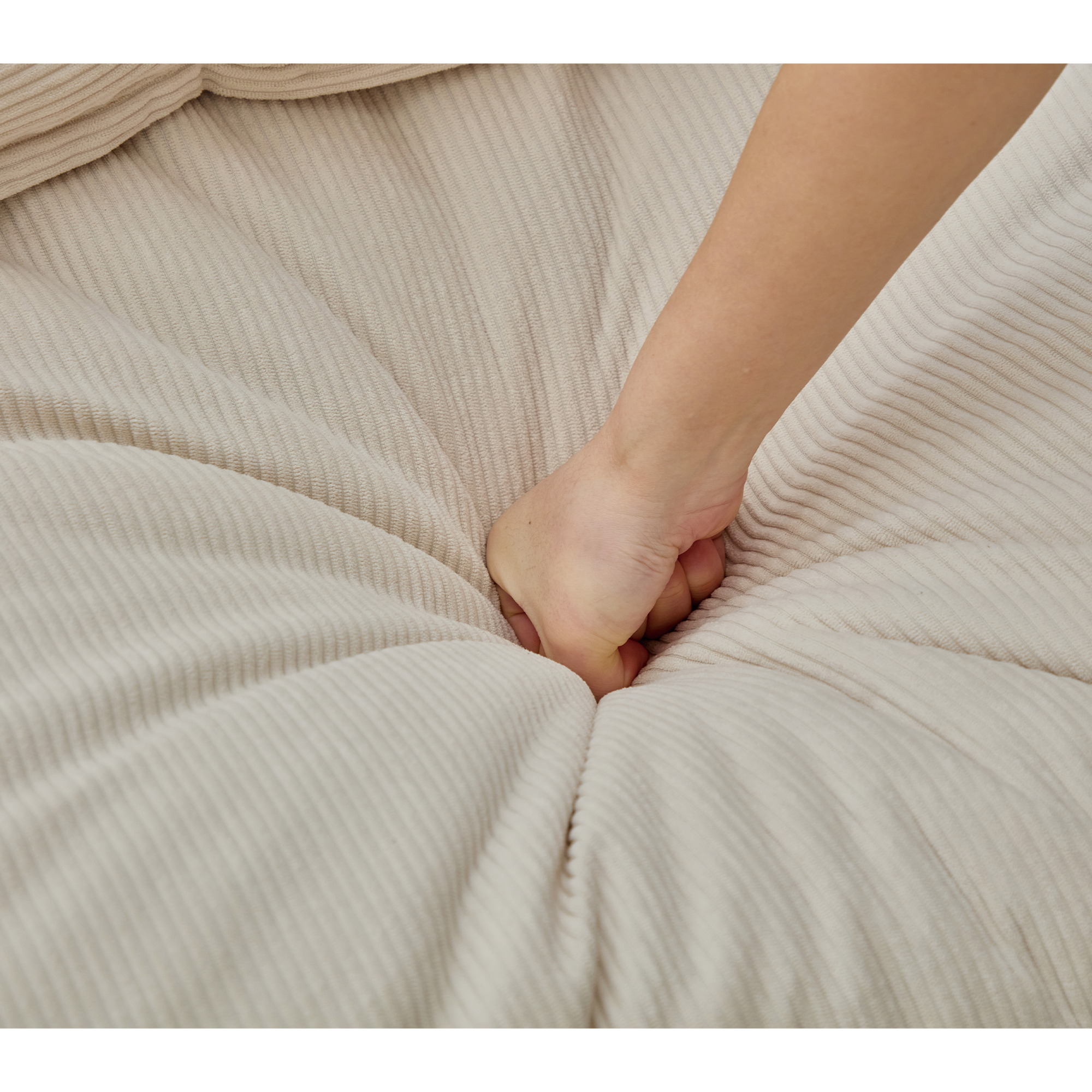 Modular Sofa 6-Piece Set in Beige Corduroy by GigaTech
