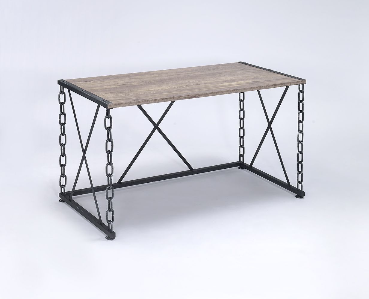 Jodie Console Table Rustic Oak / Antique Black